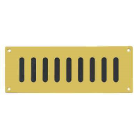 Discontiued 600mm x 51mm Plain Slotted Brass Ventilator Grille Polished Brass