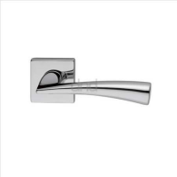 DND Hardware Dolce Door Handle on Square Rose Polished Chrome