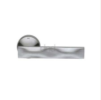 DND Hardware Sike Door Handle on Round Rose Satin Chrome