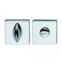 DND Hardware Square Bathroom Turn & Release Polished Chrome