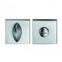 DND Hardware Square Bathroom Turn & Release Satin Chrome