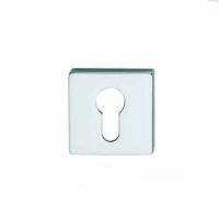 DND Hardware Square Euro Escutcheon Polished Chrome