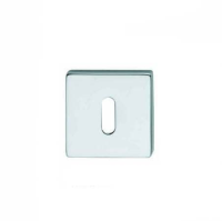 DND Hardware Square Standard Escutcheon Polished Chrome