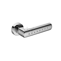 DND Hardware Vita Door Handle on Round Rose Polished Chrome