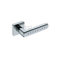 DND Hardware Vita Door Handle on Square Rose Polished Chrome