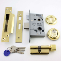 Easi-T 76mm (3") Euro Profile BS8621 Cylinder & Turn Sashlock PVD Brass