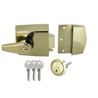 ERA 70mm Narrow 183/193 Deadlocking Nightlatch Polished Brass