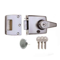 ERA 70mm Narrow 183/193 Deadlocking Nightlatch Satin Chrome