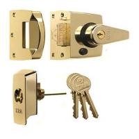 ERA 70mm Narrow British Standard BS3621 Nightlatch Polished Brass