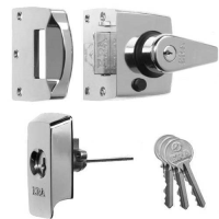 ERA 70mm Narrow British Standard BS3621 Nightlatch Polished Chrome