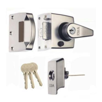 ERA 70mm Narrow British Standard BS3621 Nightlatch Satin Chrome