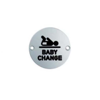 Eurospec 76mm Diameter Baby Change Toilet Sign BSS