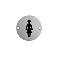 Eurospec 76mm Diameter Female Toilet Sign BSS