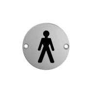 Eurospec 76mm Diameter Male Toilet Sign BSS