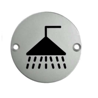 Eurospec 76mm Diameter Shower Toilet Sign BSS