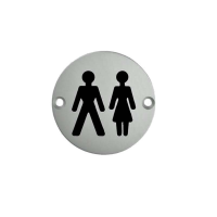 Eurospec 76mm Diameter Unisex Toilet Sign BSS