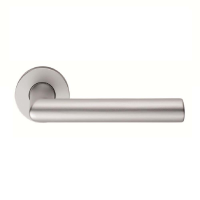 Eurospec Mitred Door Handle on Rose Satin Aluminium