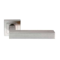 Eurospec Square Mitred Door Handle on Rose SSS