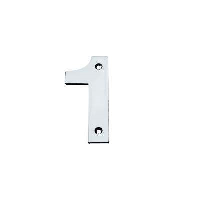 Eurospec SteelWorx 100mm '1' House Number BSS