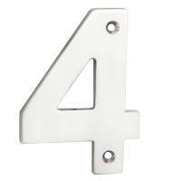 Eurospec SteelWorx 100mm '4' House Number BSS