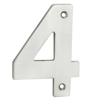 Eurospec SteelWorx 100mm '4' House Number SSS