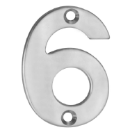 Eurospec SteelWorx 100mm '6' House Number SSS