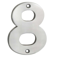 Eurospec SteelWorx 100mm '8' House Number SSS