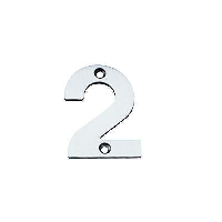 Eurospec SteelWorx 50mm '2' House Number BSS