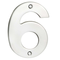 Eurospec SteelWorx 50mm '6' House Number BSS