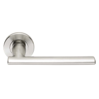 Eurospec SteelWorx Rounded Door Handle on Rose Dual SSS/BSS