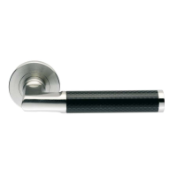 Eurospec SteelWorx SW18 Solid Stainless Steel Carbon Fibre Door Handle On Rose SSS