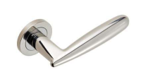 Eurospec SteelWorx SWL Cervino Door Handle on Rose BSS