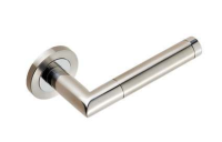 Eurospec SteelWorx SWL Treviri Door Handle on Rose Dual BSS/SSS