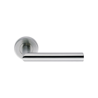 Eurospec SteelWorx SWL Treviri Door Handle on Rose SSS