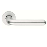 Eurospec Straight Door Handle on Rose Satin Aluminium