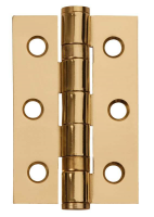 Excel Hardware 76mm Steel Ball Bearing Butt Hinge Electro Brass