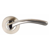 Excel Hardware Arc Door Handle on Rose Dual Chrome/Nickel