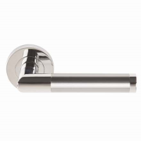 Excel Hardware Athena Door Handle on Rose Dual Chrome