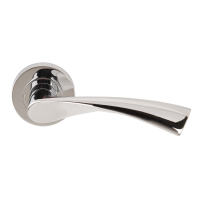 Excel Hardware Aztec Door Handle on Rose Polished Chrome