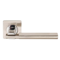 Excel Hardware Chronos Door Handle on Square Rose Dual Chrome/Nickel