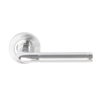 Excel Hardware Colima Door Handle on Rose Dual Chrome