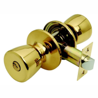 Excel Hardware Entrance Guardian Door Knob Set Polished Brass