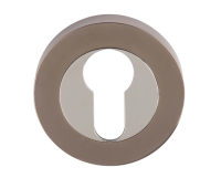 Excel Hardware Euro Escutcheon Dual Chrome/Black Nickel