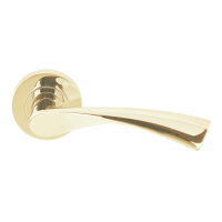 Excel Hardware Flex Door Handle on Rose Electro Brass