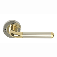 Excel Hardware Orbit (Privacy) Door Handle On Rose Dual Chrome/Brass