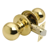 Excel Hardware Passage Bala Door Knob Set Polished Brass