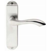 Excel Hardware Stretton Door Handle on Latch Plate Satin Chrome