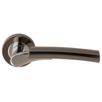 Excel Hardware Ultimo Door Handle on Rose Dual Chrome/Black Nickel