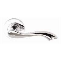 Excel Hardware Venus Door Handle on Rose Polished Chrome