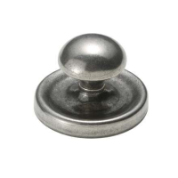 Finesse Fittings Ball Cupboard Knob On Plate Natural Pewter